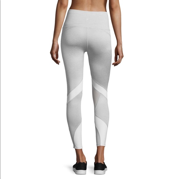 DONATED: White & Gray Mesh Leggings - Picture 3 of 6